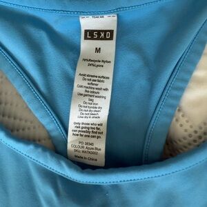LSKD blue medium fitted tank top